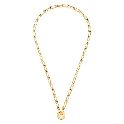 JEWELS BY LEONARDO Halskette Clip & Mix Estrella • Paperclip-Kette aus goldfarbenem Edelstahl • aus ovalen Ketten-Gliedern im Chunky-Look • 45 cm Länge • Geschenk Damen Schmuck • 021614 von JEWELS BY LEONARDO