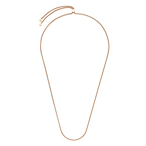 Leonardo Liv Clip&Mix Halskette aus Edelstahl 1 Stück, Lange Schlichte Venizianerkette mit Schieber-Verschluss roségold, Damen Modeschmuck, 021589 von Leonardo Jewels