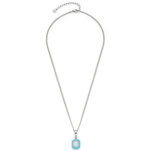 Leonardo Jewels Halskette Gigi, Kette aus Edelstahl mit Anhänger, Glas-Kristall, blau, silber, 45-50 cm, Anker-Kette, Damen Schmuck, 1 Stück 022825 von Leonardo Jewels