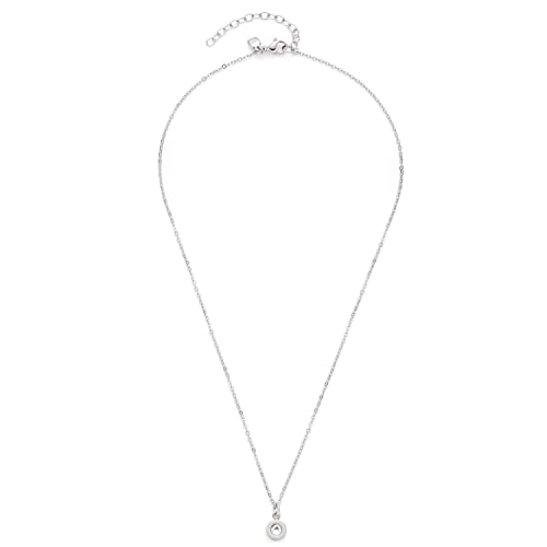 Leonardo Jewels Halskette Isa, Kette aus Edelstahl mit Anhänger silber, Glas-Kristall klar, 42-47 cm Länge, Anker-Kette, Damen Schmuck, 1 Stück 022872 von Leonardo Jewels