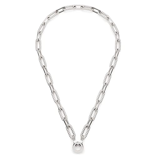 Leonardo Jewels Moni Halskette, Kette aus Edelstahl mit Clip&Mix Verschluss, silber, Statement-Kette, 43 cm, Ankerkette Damen Schmuck, 023067 von Leonardo Jewels