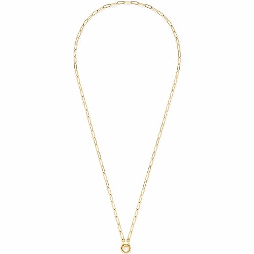 Leonardo Jewels Moda Clip&Mix Damen Halskette aus Edelstahl IP Gold mit Ring für Charms Anhänger, Länge 80 cm, Schmuck Geschenk für Frauen 023345 von Leonardo Jewels