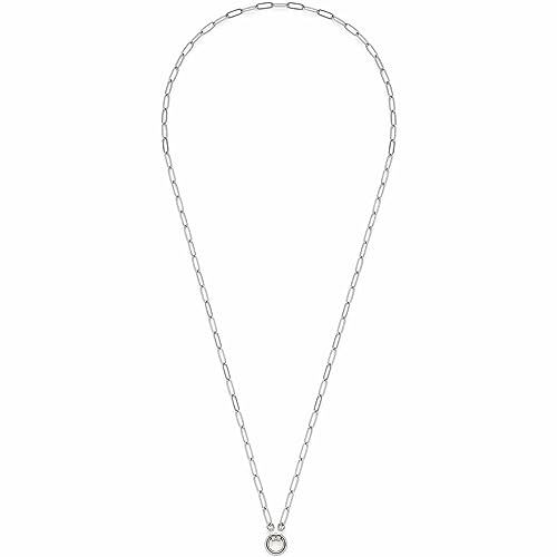 Leonardo Jewels Moda Clip&Mix Damen Halskette aus Edelstahl mit Ring zum Anhängen von Charms, Länge 80 cm, Schmuck Geschenk für Frauen 023344 von Leonardo Jewels