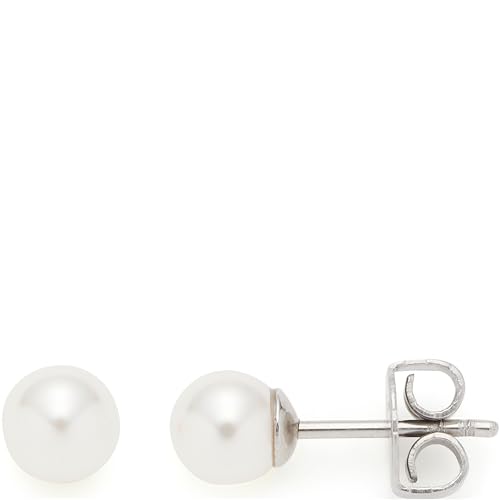 Leonardo Jewels Ohrstecker Almina, 1 Paar schlichte Basic-Perlen-Ohrstecker mit weißen Imitationsperlen, Edelstahl silberfarben, Modeschmuck für Damen, 023537 von Leonardo Jewels