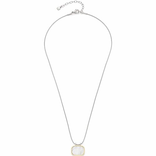 Leonardo Jewels Pirella Damen Halskette aus Edelstahl mit Anhänger aus Perlmutt, geeignet für Gravur, Länge 45-50 cm, Schmuck Geschenk für Frauen 023203 von Leonardo Jewels