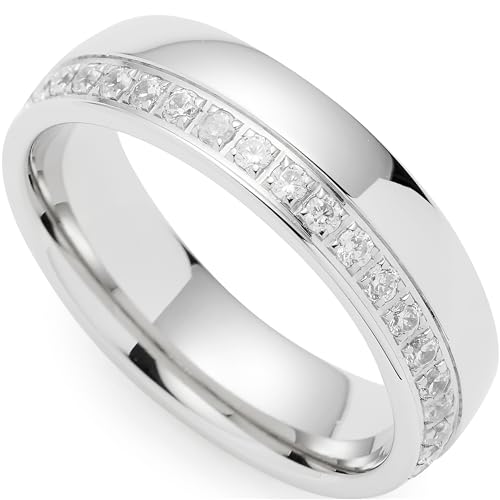 Leonardo Jewels Ring Brilliante, Band-Ring aus Edelstahl, Gr. 17 (53), umlaufend eingefassten Zirkonia-Steinchen, Damen Schmuck Geschenk, 023510 von Leonardo Jewels