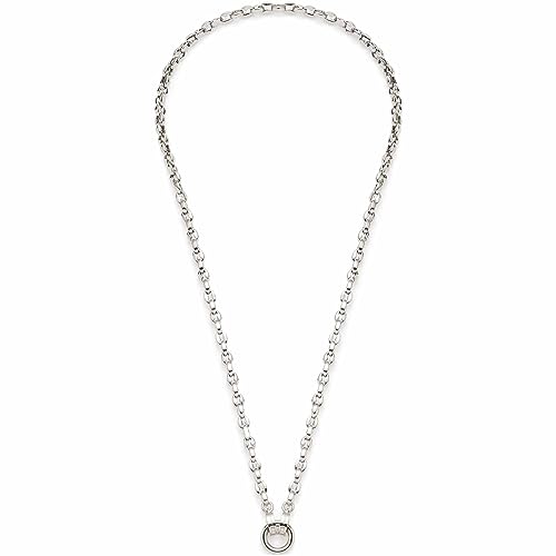 Leonardo Jewels Romea Clip&Mix Damen Halskette aus Edelstahl mit Ring zum Anhängen von Charms, Länge 50 cm verlängerbar, Schmuck Geschenk für Frauen 023272 von Leonardo Jewels