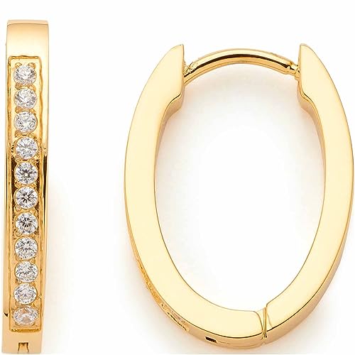 Leonardo Jewels Ronia Beauty's Damen Ohrringe Set aus Edelstahl IP Gold, kleine Kreolen mit Klappverschluss und Zirkonia Steinen, Schmuck Geschenk für Frauen 023246 von Leonardo Jewels