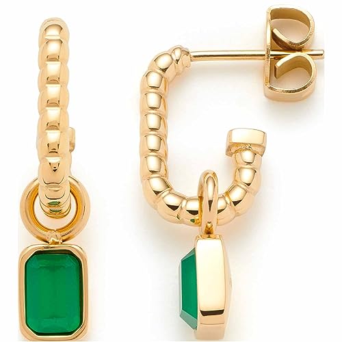 Leonardo Jewels Susa Damen Ohrringe Set aus Edelstahl IP Gold, kleine Kreolen mit Steckverschluss und Anhänger mit Glaskristall, Schmuck Geschenk 023209 von Leonardo Jewels