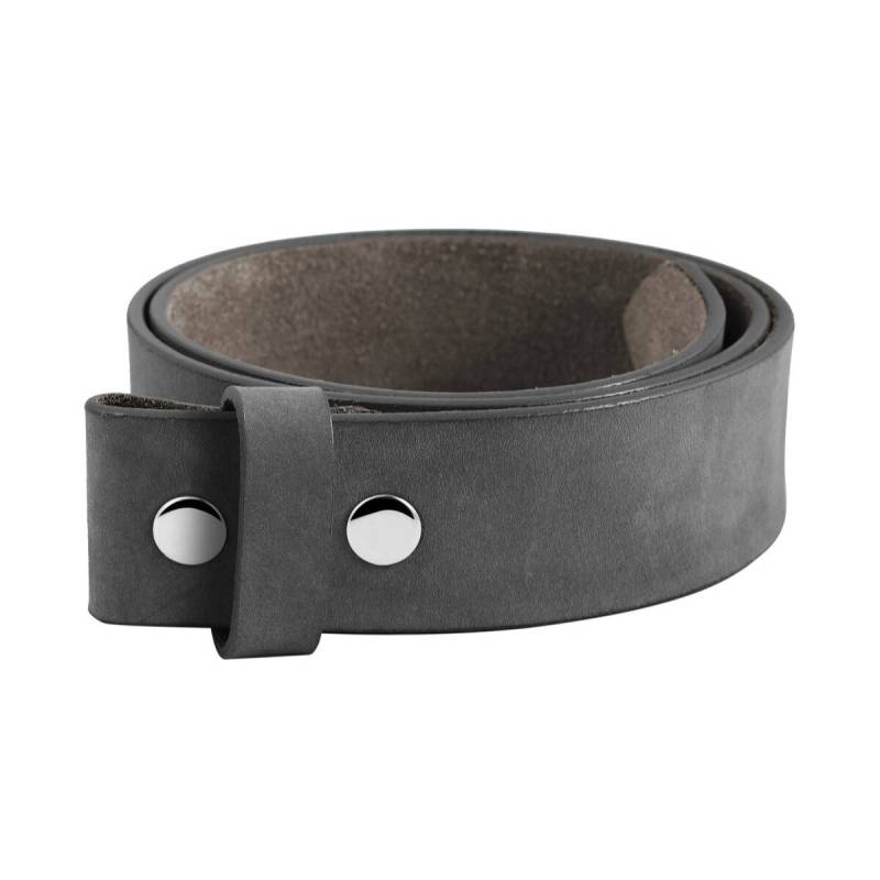 Anthrazitfarbene Ledergürtel, Bucklegürtel, Wechselgürtel - ohne Schnalle 105cm von Leonardo Verrelli