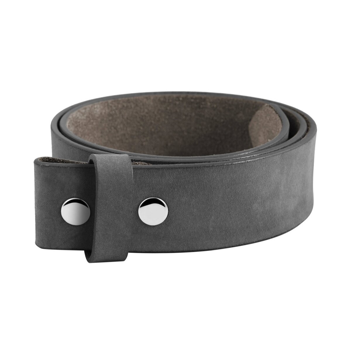 Anthrazitfarbene Ledergürtel, Bucklegürtel, Wechselgürtel - ohne Schnalle 95cm von Leonardo Verrelli