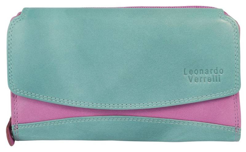 Leonardo Verrelli Geldbörse 3000536 Echtleder, Querformat, Überschlag u. Reißverschluss von Leonardo Verrelli