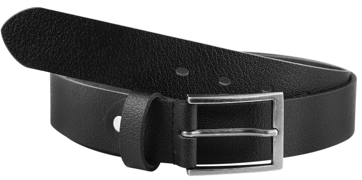 Leonardo Verrelli Ledergürtel LV0044 90 cm - 140 cm (Bundweite), Buisness, Echtleder, schwarz von Leonardo Verrelli