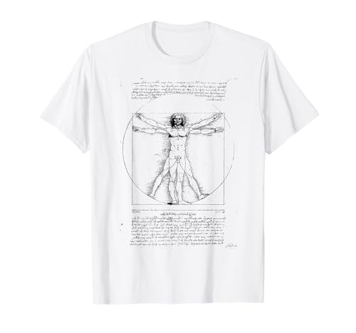 Leonardo Da Vinci - Die Vitruvian Man T-Shirt T-Shirt Leonardo Da Vinci - Die Vitruvian Man T-Shirt T-Shirt von Leonardo da Vinci - Vitruvian Man