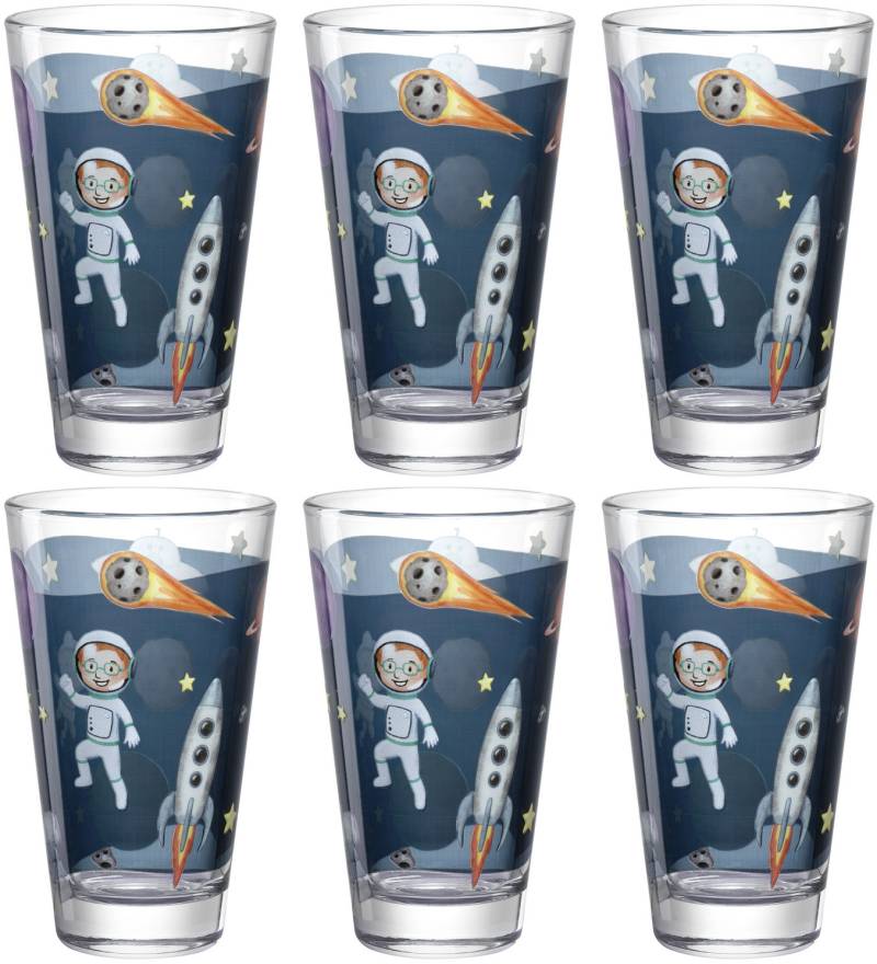 LEONARDO Gläser-Set "BAMBINI AVVENTURA Weltall" 300 ml, 6-teilig von Leonardo