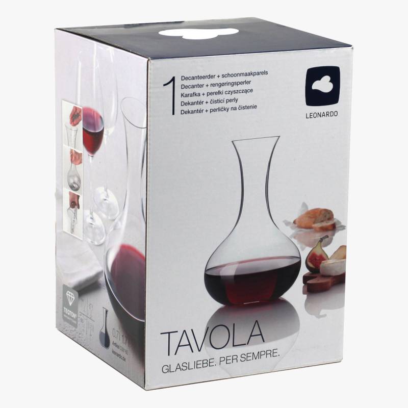 LEONARDO Tavola Dekanter Glaskaraffe Weinkaraffe Karaffe mit Reinigungsperlen von Leonardo