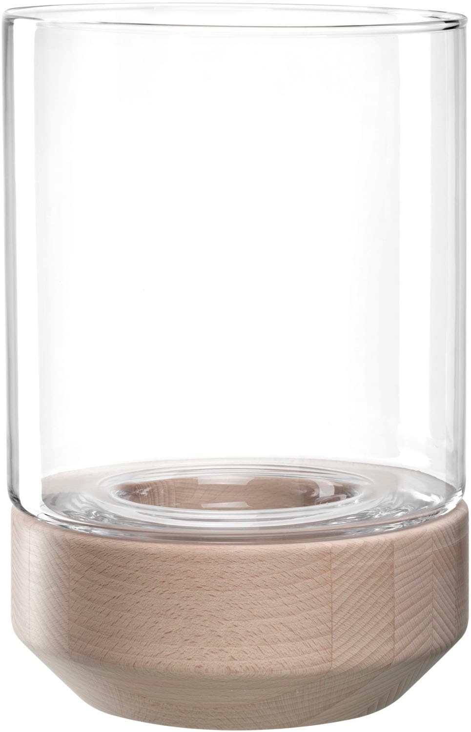 LEONARDO Windlicht "Windlicht auf Holzsockel LEGNO" von Leonardo