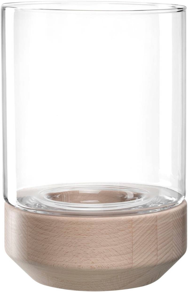 LEONARDO Windlicht "Windlicht auf Holzsockel LEGNO" von Leonardo