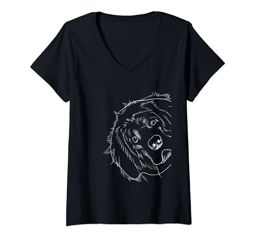 Damen Hund Leonberger T-Shirt mit V-Ausschnitt Damen Hund Leonberger T-Shirt mit V-Ausschnitt von Leonberger Geschenke
