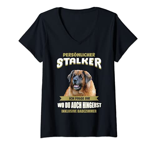 Damen Leonberger Hund - Leonberger T-Shirt mit V-Ausschnitt Damen Leonberger Hund - Leonberger T-Shirt mit V-Ausschnitt von Leonberger Hund - Leonberger