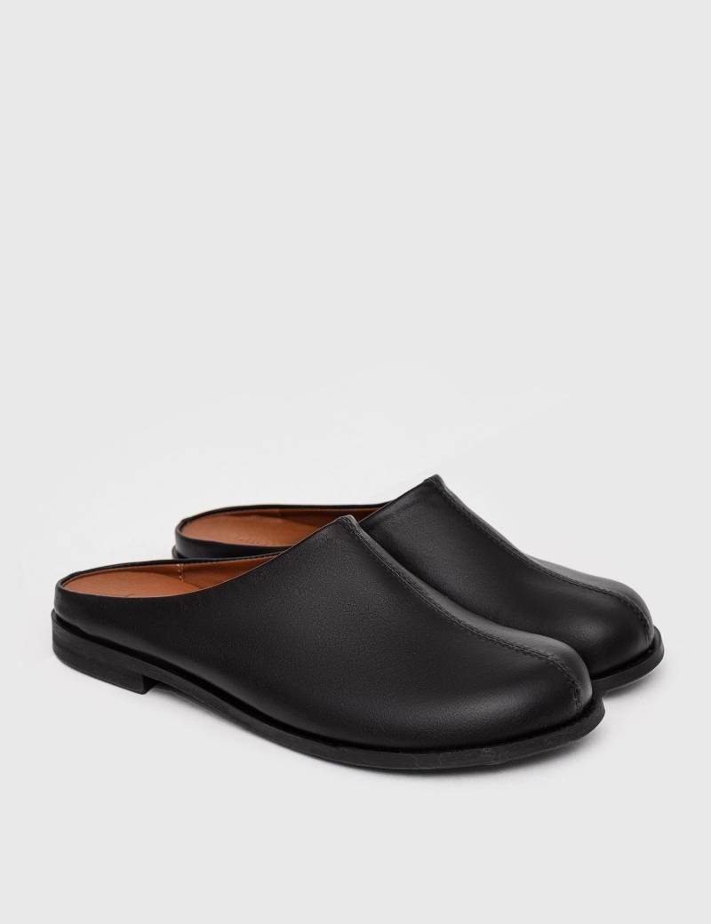 Natürliche Form Barfuß Clogs - Runde Zehe Casual Lederschuhe von Leonchenko