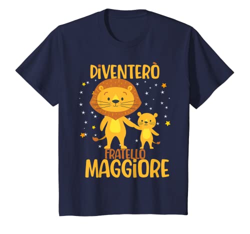 Kinder Löwe Ich bin großer Bruder 2022 Ich werde älterer Bruder werden T-Shirt Kinder Löwe Ich bin großer Bruder 2022 Ich werde älterer Bruder werden T-Shirt von Leone Diventerò un fratello maggiore 2022