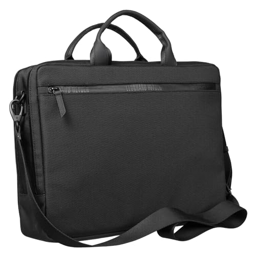 Leonhard Heyden Aktentasche Henkeltasche mit Laptopfach Helsinki Zipped Briefcase 2 Compartments Black schwarz von Leonhard Heyden
