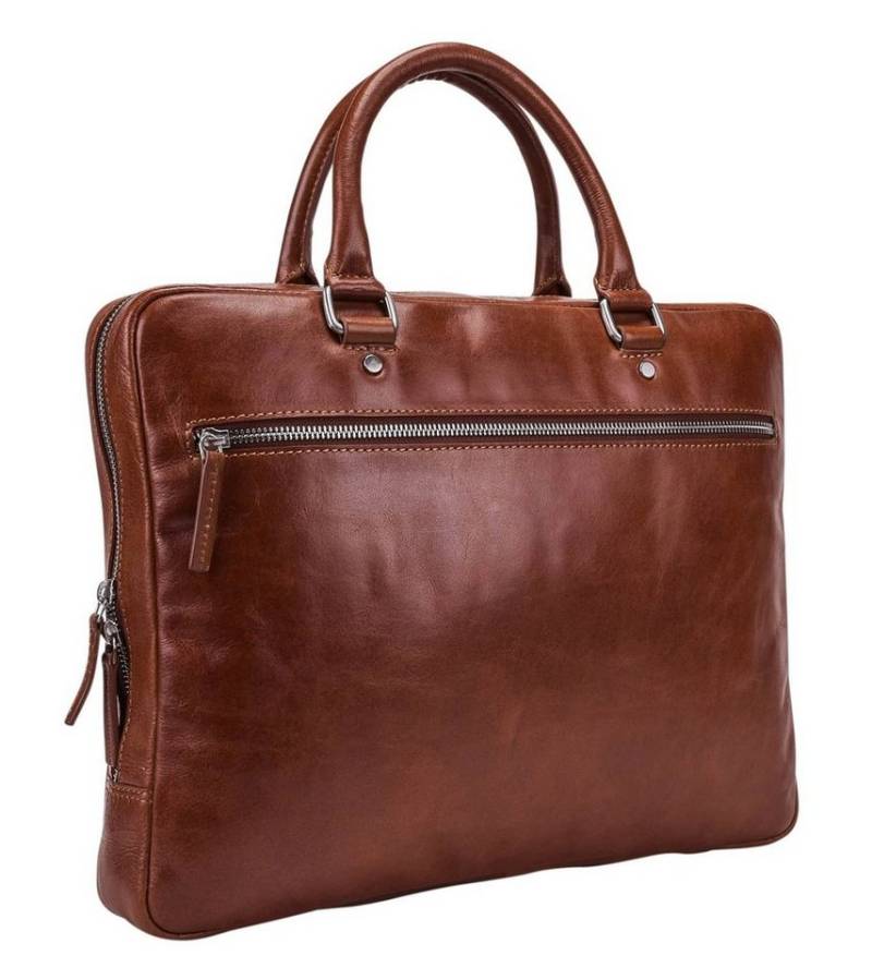 Leonhard Heyden Businesstasche Zipped Briefcase 1 Compartment (Set, 2-tlg), aus echtem Rindsleder von Leonhard Heyden