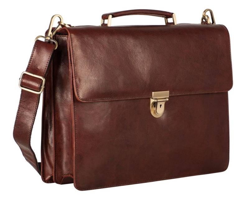 Leonhard Heyden Aktentasche Briefcase 2 Compartments (Set, 2-tlg), aus echtem Rindsleder von Leonhard Heyden