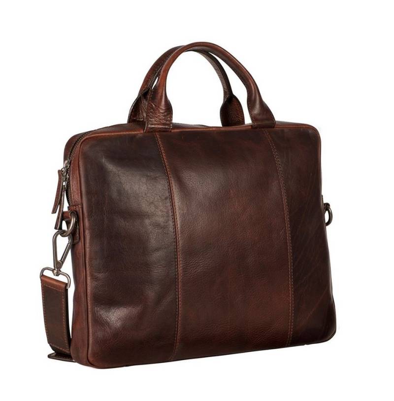 Leonhard Heyden Aktentasche Slim Zipped Briefcase 1 Compartment (Set, 2-tlg), aus echtem Leder von Leonhard Heyden