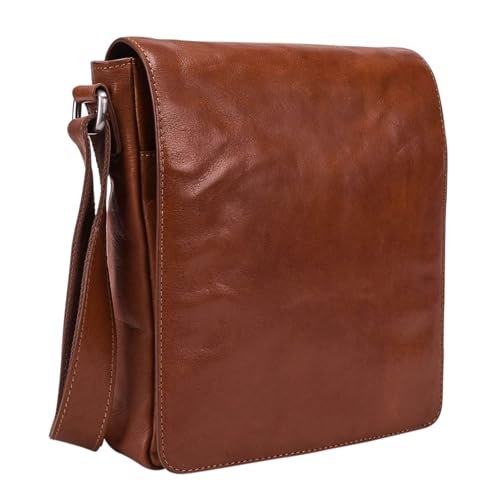 Leonhard Heyden Cambridge Messenger Bag S Cognac von Leonhard Heyden
