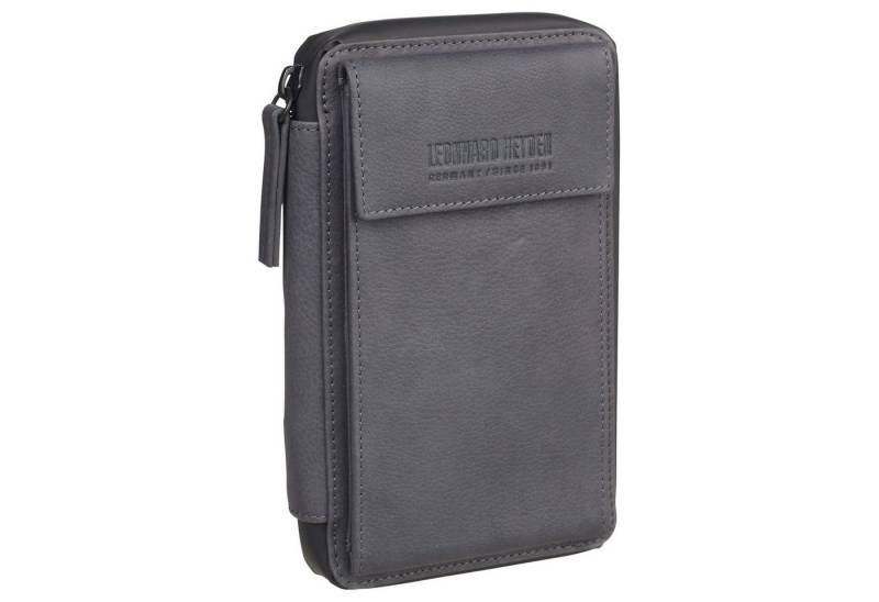 Leonhard Heyden Geldbörse Den Haag - Handytasche 8cc 18 cm (grau) von Leonhard Heyden