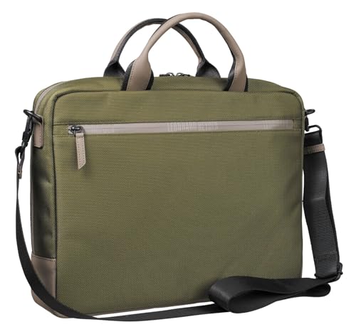 Leonhard Heyden Helsinki Zipped Briefcase 1 Compartment Olive von Leonhard Heyden