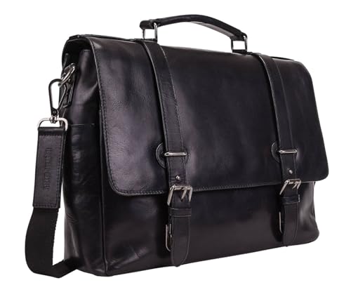 Leonhard Heyden Roma Aktenmappe mit Laptopfach 40 cm Schwarz von Leonhard Heyden