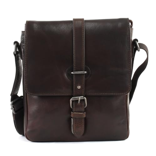 Leonhard Heyden Umhängetasche Roma Messenger Bag Brown braun von Leonhard Heyden