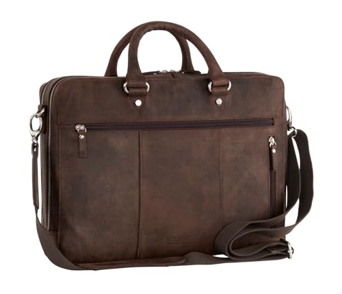 Leonhard Heyden Salisbury - Aktentasche 2 Fächer Leder 16" 39 cm braun von LEONHARD HEYDEN