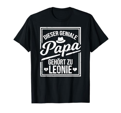 Dieser geniale Papa gehört zu Leonie Mädchen Name T-Shirt Dieser geniale Papa gehört zu Leonie Mädchen Name T-Shirt von Leonie Genialer Papa Tochter Geschenk Namen