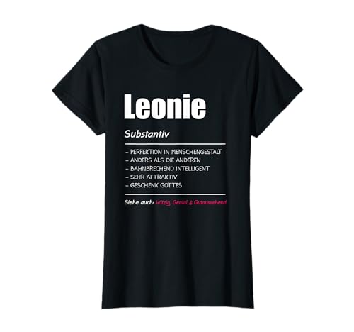 Leonie & Namen Geschenke Damen T-Shirt Schwarz S Geburtstag T-Shirt Leonie & Namen Geschenke Damen T-Shirt Schwarz S Geburtstag T-Shirt von Leonie & Namen Geschenke