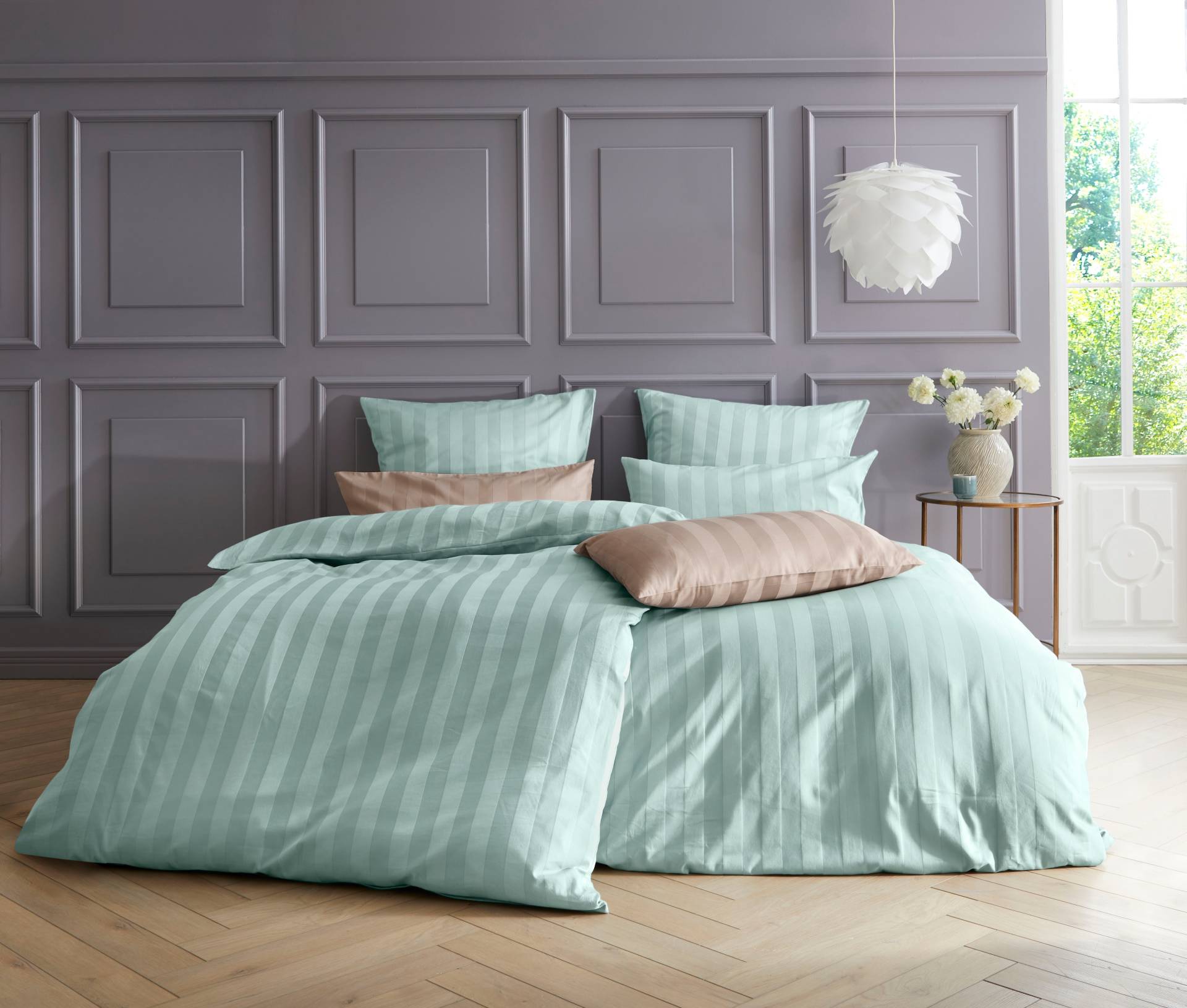 Leonique Bettwäsche "Malia in Gr. 135x200 oder 155x220 cm", zeitlose Bettwäsche aus Baumwolle, Bettwäsche in Mako-Satin-Qualität von Leonique