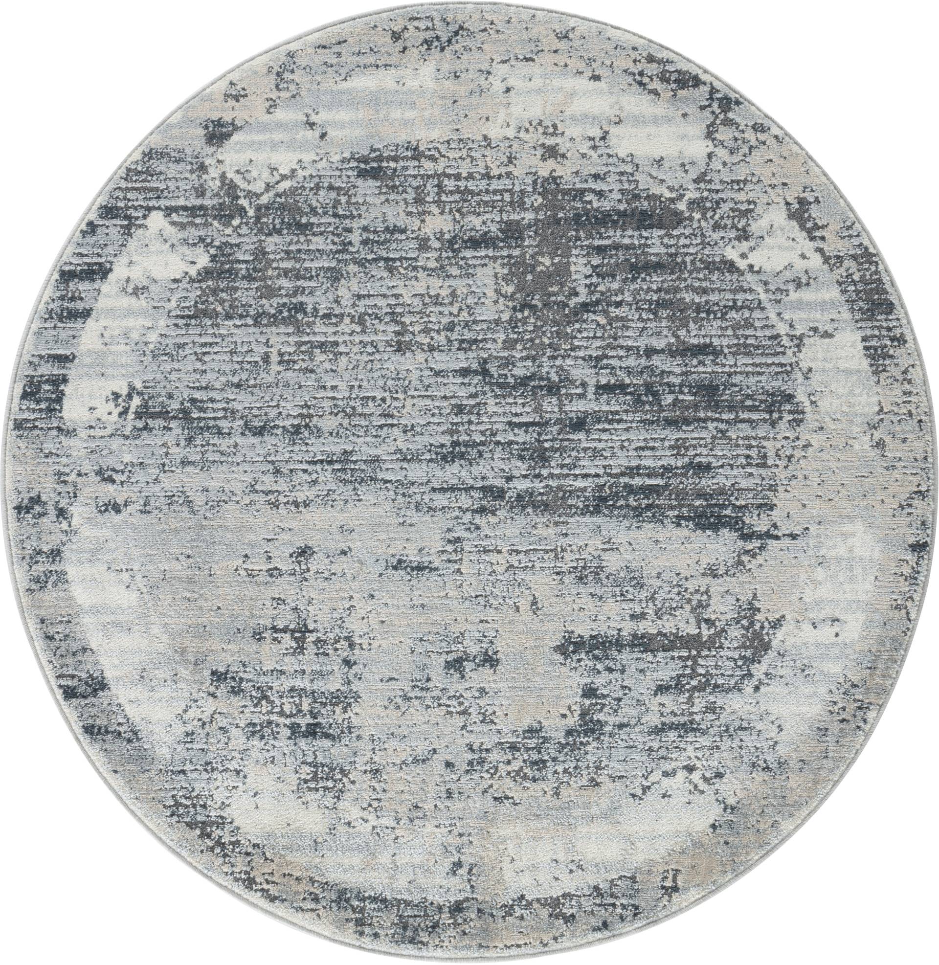 Leonique Teppich "Hamsa", rund, dezenter Glanz, Schrumpf-Garn-Effekt, im Vintage-Look, dichte Qualität von Leonique