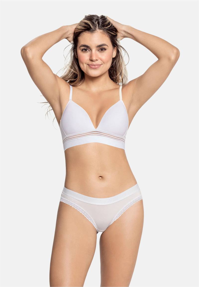 LEONISA Bügelloser BH mit durchsichtigen Ausschnitten von Leonisa