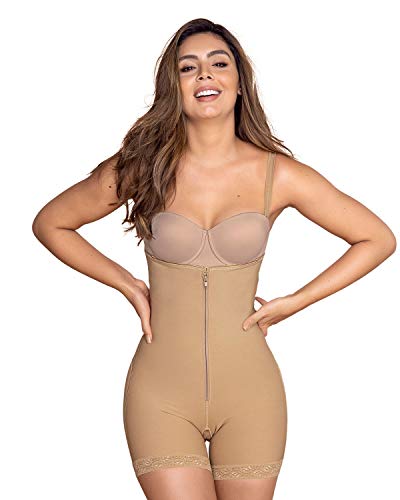 Leonisa Damen Bodysuit Shapewear - Miederbody mit Bein - Bauchweg Body Shaper brustfrei von Leonisa