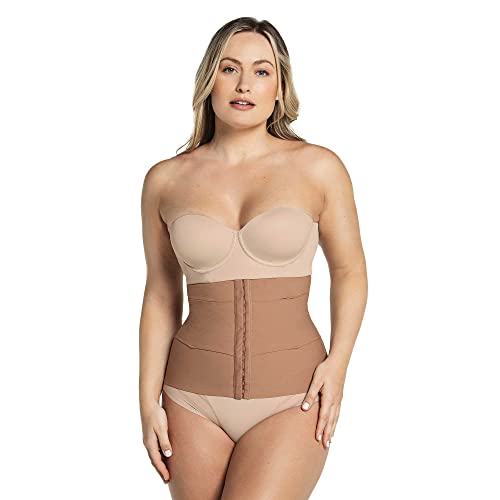 Leonisa Shapewear Bauchweggürtel/Waist Trainer für Damen - Taillenformendes Korsett-Braun-M-L von Leonisa