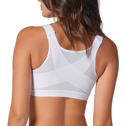 Leonisa Damen Posture Corrector Wireless Back Support Bra Shapewear-Oberteil, Undurchsichtige, Weiß, 85C von Leonisa
