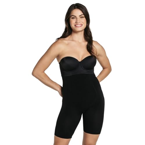 Leonisa Shapewear Radlerhose - Bauchweg Body Shaper Damen Unterwäsche-Schwarz-XS-S von Leonisa