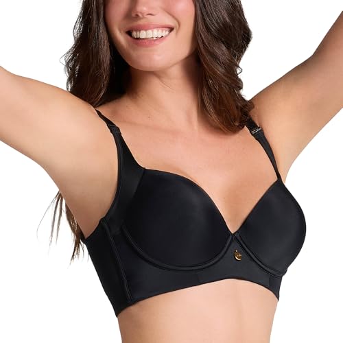 Leonisa Weicher, stark bedeckender Unterarm-Push-up-BH und Backcover-BH von Leonisa