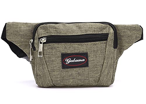 Leoodo Bauchtasche Doggy Bag, Hüfttasche Gürteltasche Outdoor Cross Umhängetasche Klein, Handytasche Sport Geldgürtel für Urlaub Wandern Radfahren, Damen Tasche:Khaki von Leoodo