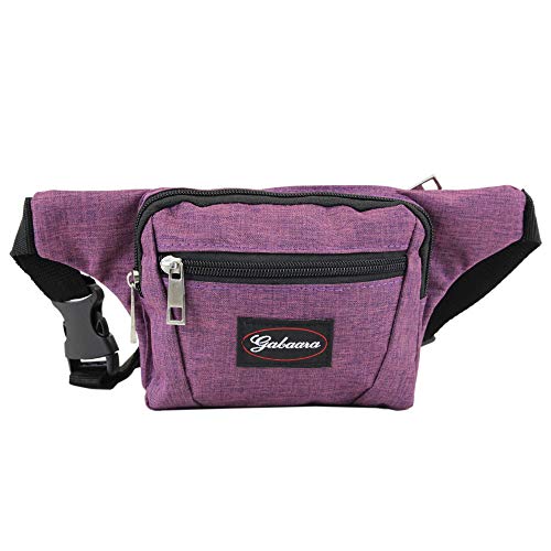 Leoodo Bauchtasche Doggy Bag, Hüfttasche Gürteltasche Outdoor Cross Umhängetasche Klein, Handytasche Sport Geldgürtel für Urlaub Wandern Radfahren, Damen Tasche:Lila von Leoodo