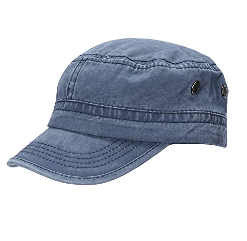 Leoodo Herren Damen Military Army Stil Cap aus Baumwolle verstellbare Sonnen Kappe für Wandern und Sport, Mütze Farbe 2020:Blau von Leoodo