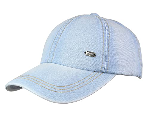 Leoodo Herren Damen Military Army Stil Cap aus Baumwolle verstellbare Sonnen Kappe für Wandern und Sport, Mütze Farbe 2020:Jeans Hellblau von Leoodo